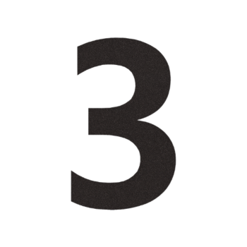 Číslo domu z nehrdzavejúcej ocele 3 - 48,8 x 80 cm - RAL9005 jemná štruktúra (čierny)