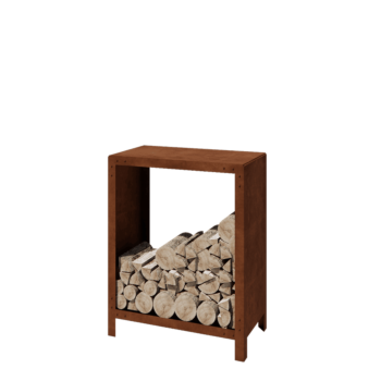 Prístrešok na drevo z cortenovej ocele - Indiana - 80 x 40 x 100 cm