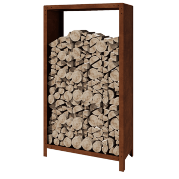 Prístrešok na drevo z cortenovej ocele - Indiana - 100 x 40 x 180 cm