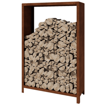 Prístrešok na drevo z cortenovej ocele - Indiana - 120 x 40 x 180 cm