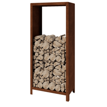 Prístrešok na drevo z cortenovej ocele - Indiana - 80 x 40 x 180 cm