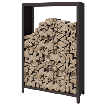 Oceľový prístrešok na drevo - Indiana - 120 x 40 x 180 cm - RAL7016 matný (antracitová sivá)