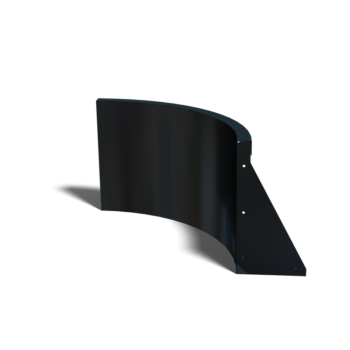 Oceľový oporný múr - Vnútorná zákruta - 50 x 50 x 40 cm - RAL9005 matný (čierny)