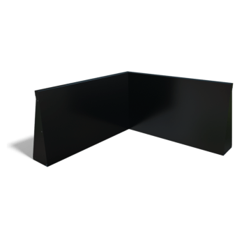 Práškom lakovaná oceľová oporná stena vnútorný roh 100 x 100 cm (výška 60 cm)