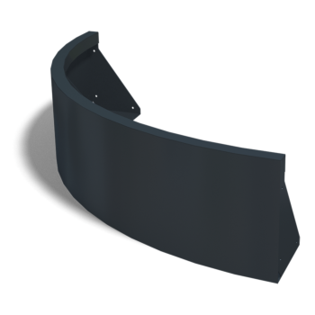 Oceľový oporný múr - Vonkajšia zákruta - 100 x 100 x 30 cm - RAL9005 matný (čierny)