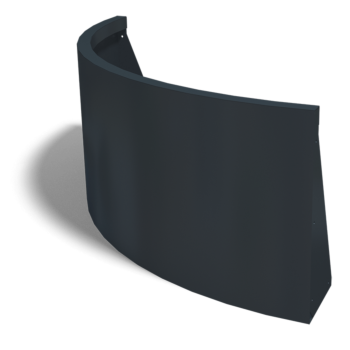 Oceľový oporný múr - Vonkajšia zákruta - 100 x 100 x 50 cm - Iná farba RAL