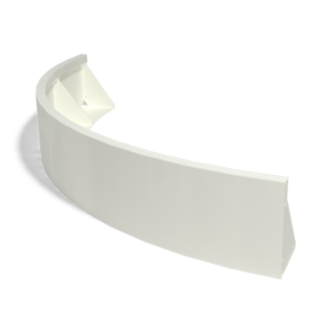 Oceľový oporný múr - Vonkajšia zákruta - 150 x 150 x 30 cm - Iná farba RAL