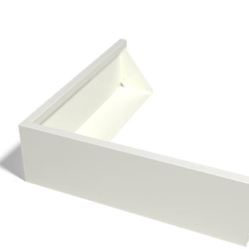 Oceľový oporný múr - Vonkový roh - 100 x 100 x 30 cm - RAL9005 matný (čierny)