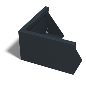 Oceľový oporný múr - Vonkový roh - 50 x 50 x 30 cm - Iná farba RAL