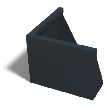 Oceľový oporný múr - Vonkový roh - 50 x 50 x 40 cm - RAL9010 matný (biela)