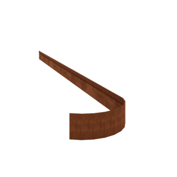 Cortenový záhradný obrubník - Zlisovaná FLEX - Výška 13 cm - 150 cm