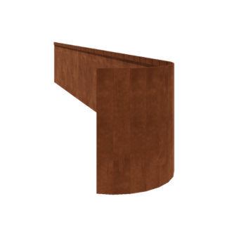 Cortenový záhradný obrubník - Zlisovaná FLEX - Výška 45 cm - 240 cm