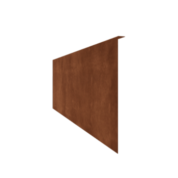 Cortenový záhradný obrubník - Ohýbaná - Výška 45 cm - 150 cm