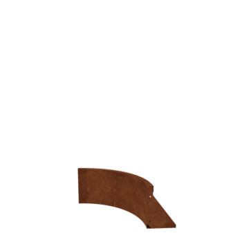 Oporný múr z cortenovej ocele - Vnútorná zákruta - 50 x 50 x 30 cm