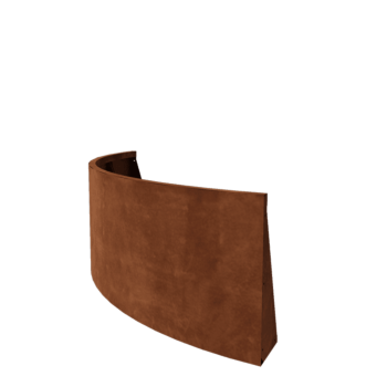 Oporný múr z cortenovej ocele - Vonkajšia zákruta - 150 x 150 x 60 cm