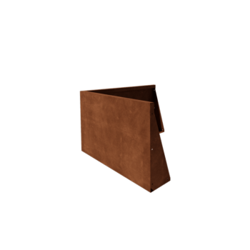 Oporný múr z cortenovej ocele - Vonkový roh - 100 x 100 x 60 cm