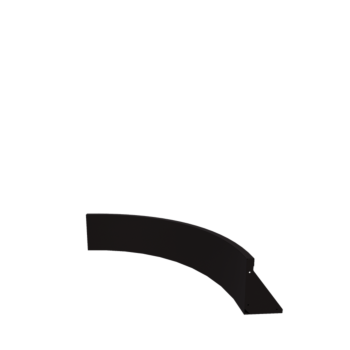 Oceľový oporný múr - Vnútorná zákruta - 100 x 100 x 30 cm - RAL9005 matný (čierny)