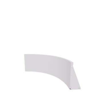 Oceľový oporný múr - Vonkajšia zákruta - 100 x 100 x 50 cm - RAL9010 matný (biela)