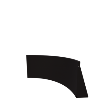 Oceľový oporný múr - Vnútorná zákruta - 100 x 100 x 60 cm - RAL9005 matný (čierny)