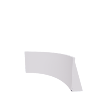 Oceľový oporný múr - Vnútorná zákruta - 100 x 100 x 60 cm - RAL9010 matný (biela)