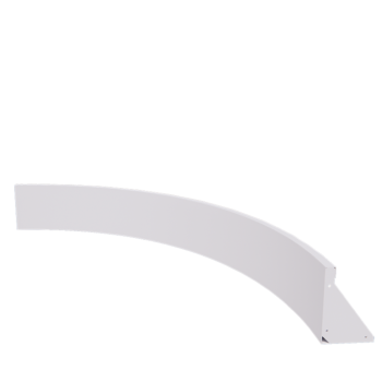 Oceľový oporný múr - Vnútorná zákruta - 150 x 150 x 30 cm - RAL9010 matný (biela)