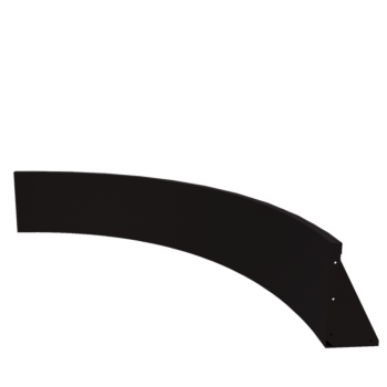 Oceľový oporný múr - Vnútorná zákruta - 150 x 150 x 40 cm - RAL9005 matný (čierny)