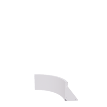 Oceľový oporný múr - Vnútorná zákruta - 50 x 50 x 40 cm - RAL9010 matný (biela)