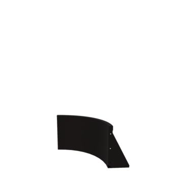 Oceľový oporný múr - Vnútorná zákruta - 50 x 50 x 40 cm - RAL9005 matný (čierny)