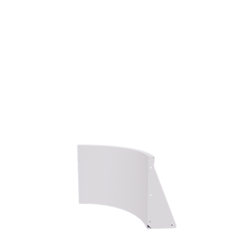 Oceľový oporný múr - Vonkajšia zákruta - 50 x 50 x 50 cm - RAL9010 matný (biela)