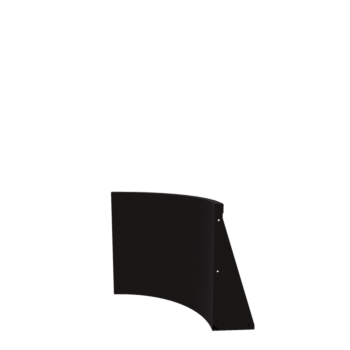 Oceľový oporný múr - Vnútorná zákruta - 50 x 50 x 60 cm - RAL9005 matný (čierny)