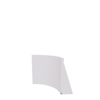 Oceľový oporný múr - Vnútorná zákruta - 50 x 50 x 60 cm - RAL9010 matný (biela)