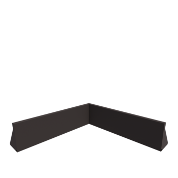 Oceľový oporný múr - Vnútorný roh - 100 x 100 x 30 cm - Iná farba RAL