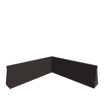 Oceľový oporný múr - Vnútorný roh - 100 x 100 x 40 cm - Iná farba RAL