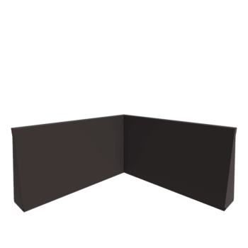 Oceľový oporný múr - Vnútorný roh - 100 x 100 x 60 cm - RAL7016 matný (antracitová sivá)