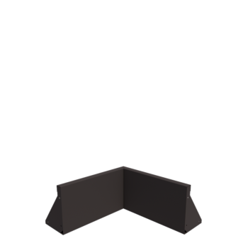 Oceľový oporný múr - Vnútorný roh - 50 x 50 x 30 cm - Iná farba RAL