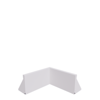 Oceľový oporný múr - Vnútorný roh - 50 x 50 x 30 cm - RAL9010 matný (biela)