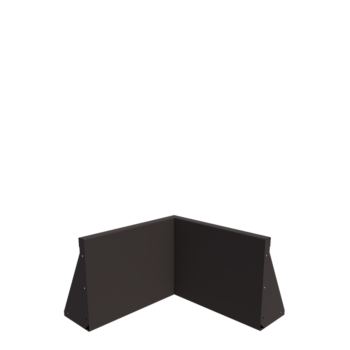 Oceľový oporný múr - Vnútorný roh - 50 x 50 x 40 cm - Iná farba RAL