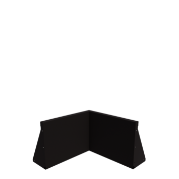 Oceľový oporný múr - Vnútorný roh - 50 x 50 x 40 cm - RAL9005 matný (čierny)