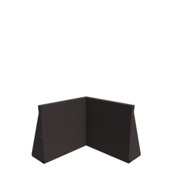 Oceľový oporný múr - Vnútorný roh - 50 x 50 x 50 cm - RAL7016 matný (antracitová sivá)