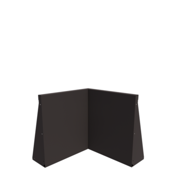 Oceľový oporný múr - Vnútorný roh - 50 x 50 x 60 cm - Iná farba RAL