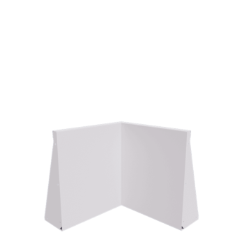 Oceľový oporný múr - Vnútorný roh - 50 x 50 x 60 cm - RAL9010 matný (biela)