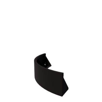 Oceľový oporný múr - Vonkajšia zákruta - 100 x 100 x 30 cm - RAL9005 matný (čierny)