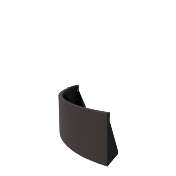 Oceľový oporný múr - Vonkajšia zákruta - 100 x 100 x 40 cm - RAL7016 matnýt (antracitová sivá)