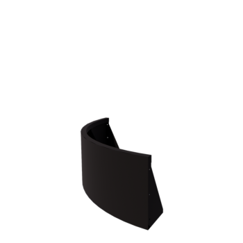 Oceľový oporný múr - Vonkajšia zákruta - 100 x 100 x 40 cm - RAL9005 matný (čierny)