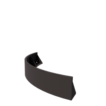 Oceľový oporný múr - Vonkajšia zákruta - 150 x 150 x 30 cm - RAL7016 matný (antracitová sivá)