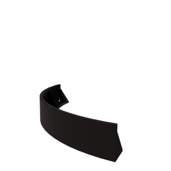 Oceľový oporný múr - Vonkajšia zákruta - 150 x 150 x 30 cm - RAL9005 matný (čierny)