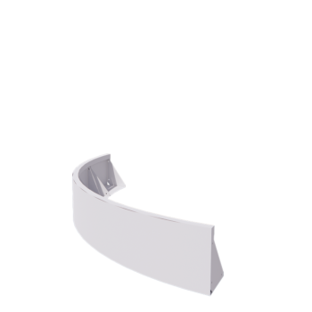 Oceľový oporný múr - Vonkajšia zákruta - 150 x 150 x 30 cm - RAL9010 matný (biela)