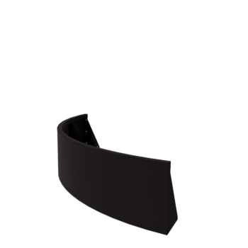 Oceľový oporný múr - Vonkajšia zákruta - 150 x 150 x 40 cm - RAL9005 matný (čierny)