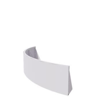 Oceľový oporný múr - Vonkajšia zákruta - 150 x 150 x 40 cm - RAL9010 matný (biela)