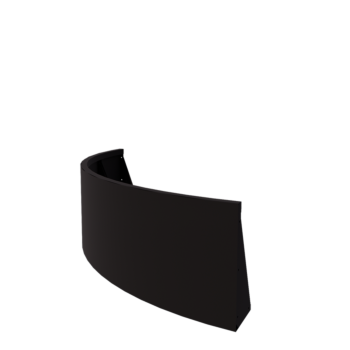 Oceľový oporný múr - Vonkajšia zákruta - 150 x 150 x 50 cm - RAL9005 matný (čierny)